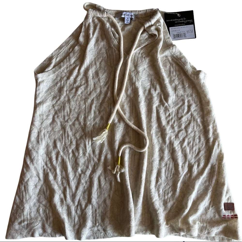 Peace Love World Pants Ivory Flare Pants and top 2 psc set MRSP $128 +78$ - Picture 3 of 6